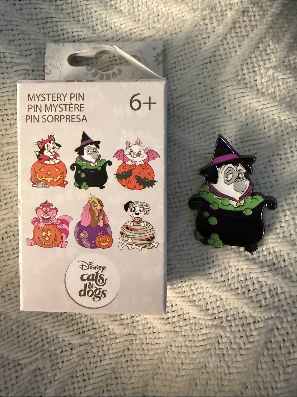 Disney cats and dogs Percy halloween witch pin